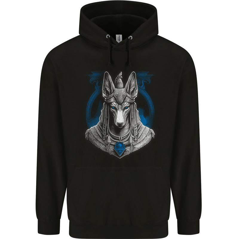 Anubis Ancient Egyptian God Egypt Mens 80% Cotton Hoodie Black