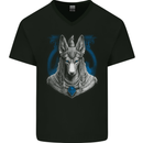 Anubis Ancient Egyptian God Egypt Mens V-Neck Cotton T-Shirt Black