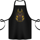 Anubis Egyptian God Cotton Apron 100% Organic Black