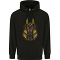 Anubis Egyptian God Mens 80% Cotton Hoodie Black