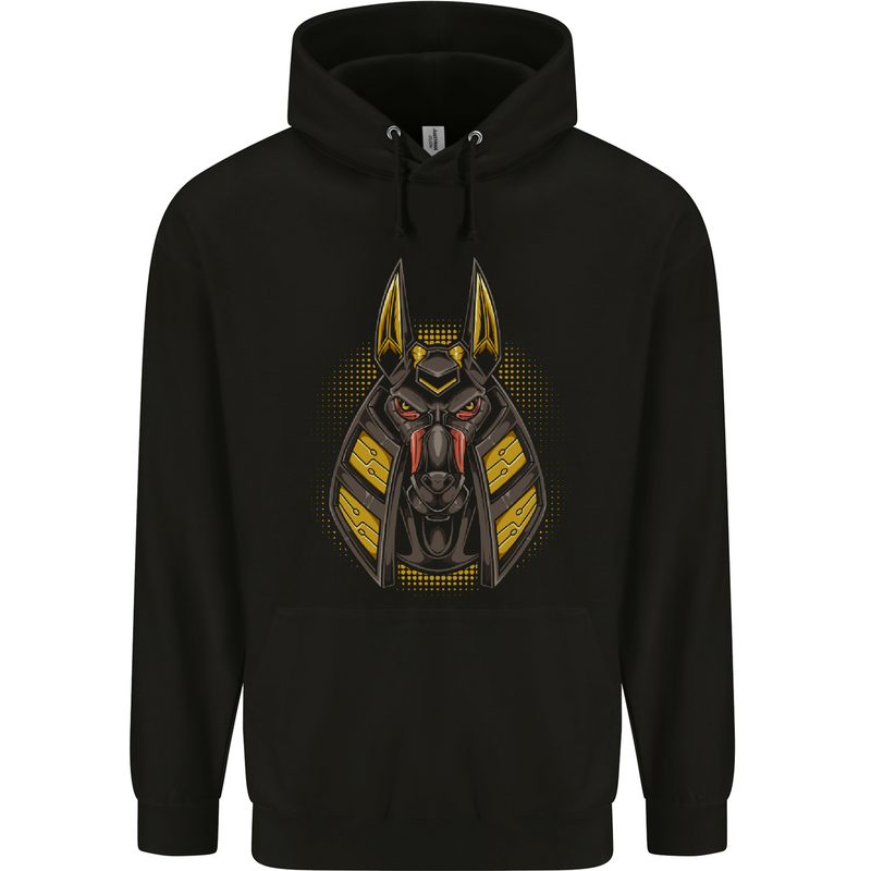 Anubis Egyptian God Mens 80% Cotton Hoodie Black