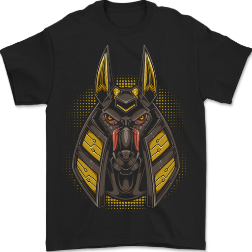 Anubis Egyptian God Mens T-Shirt 100% Cotton BLACK