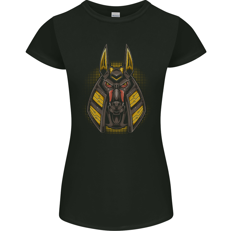 Anubis Egyptian God Womens Petite Cut T-Shirt Black
