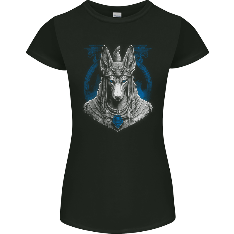 Anubis God of the Dead Ancient Egypt Myth Womens Petite Cut T-Shirt Black