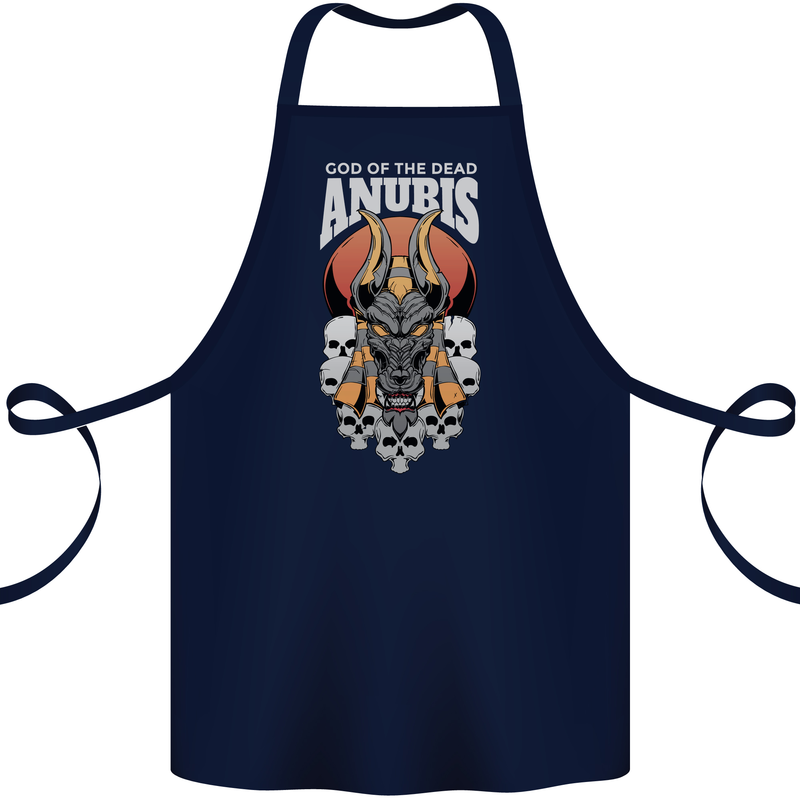 Anubis God of the Dead Ancient Egyptian Egypt Cotton Apron 100% Organic Navy Blue