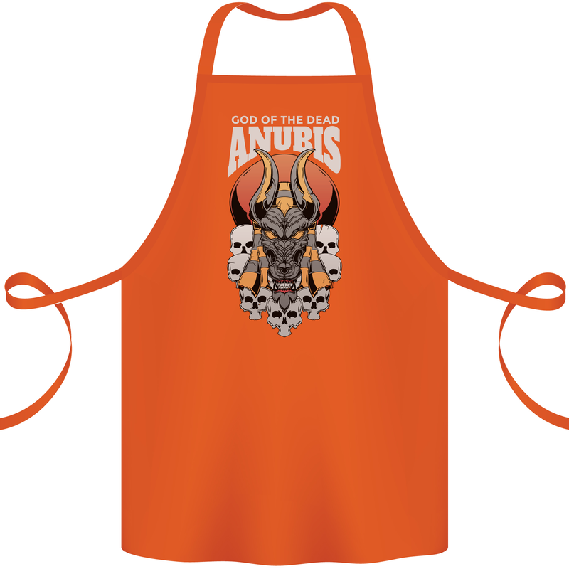 Anubis God of the Dead Ancient Egyptian Egypt Cotton Apron 100% Organic Orange