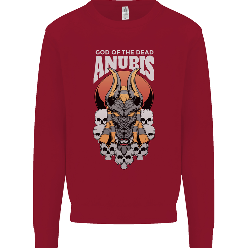 Anubis God of the Dead Ancient Egyptian Egypt Kids Sweatshirt Jumper Red