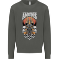 Anubis God of the Dead Ancient Egyptian Egypt Kids Sweatshirt Jumper Storm Grey