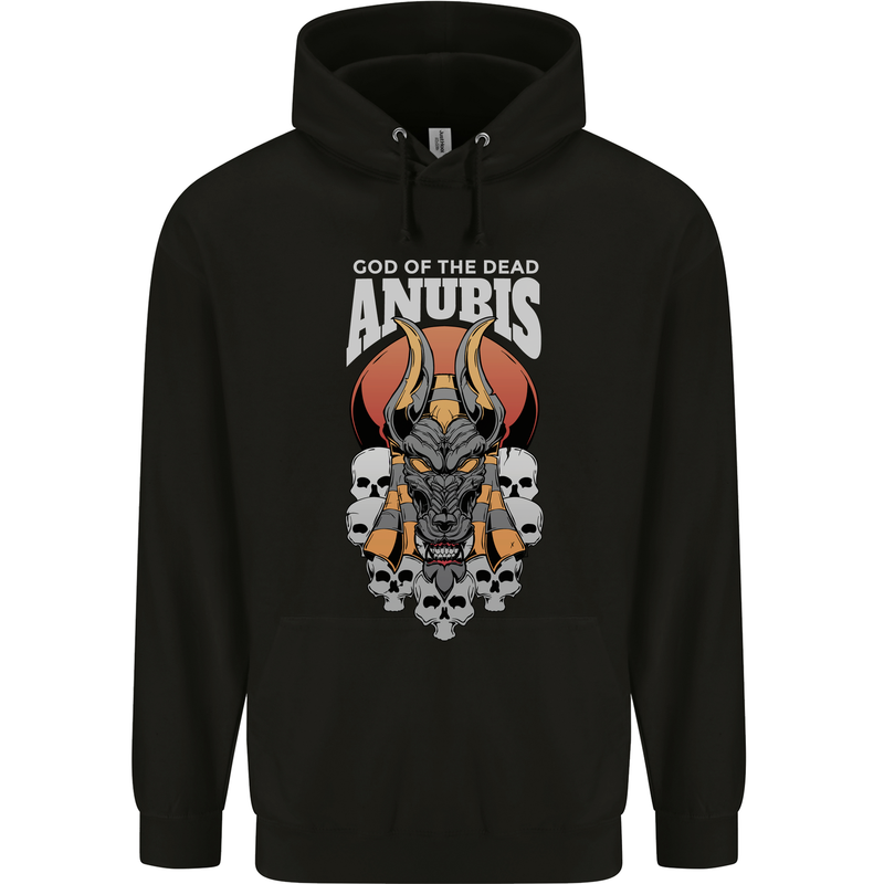 Anubis God of the Dead Ancient Egyptian Egypt Mens 80% Cotton Hoodie Black