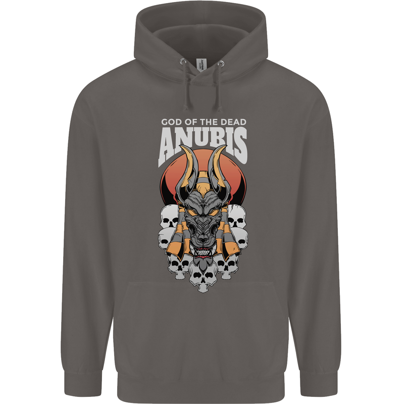 Anubis God of the Dead Ancient Egyptian Egypt Mens 80% Cotton Hoodie Charcoal