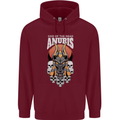 Anubis God of the Dead Ancient Egyptian Egypt Mens 80% Cotton Hoodie Maroon
