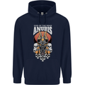 Anubis God of the Dead Ancient Egyptian Egypt Mens 80% Cotton Hoodie Navy Blue