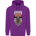 Anubis God of the Dead Ancient Egyptian Egypt Mens 80% Cotton Hoodie Purple