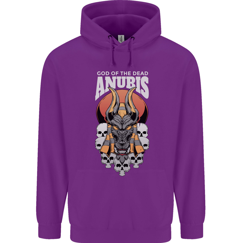 Anubis God of the Dead Ancient Egyptian Egypt Mens 80% Cotton Hoodie Purple
