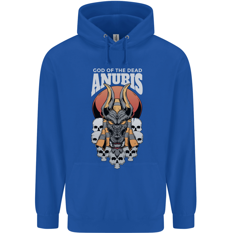 Anubis God of the Dead Ancient Egyptian Egypt Mens 80% Cotton Hoodie Royal Blue