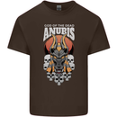 Anubis God of the Dead Ancient Egyptian Egypt Mens Cotton T-Shirt Tee Top Dark Chocolate