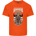Anubis God of the Dead Ancient Egyptian Egypt Mens Cotton T-Shirt Tee Top Orange