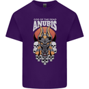 Anubis God of the Dead Ancient Egyptian Egypt Mens Cotton T-Shirt Tee Top Purple