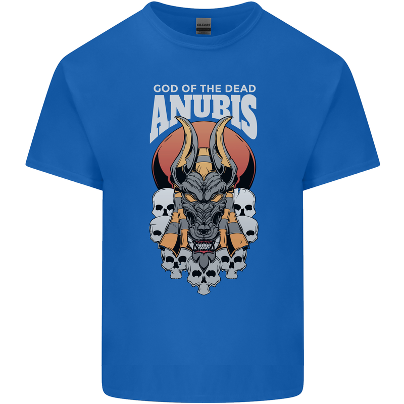 Anubis God of the Dead Ancient Egyptian Egypt Mens Cotton T-Shirt Tee Top Royal Blue