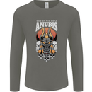 Anubis God of the Dead Ancient Egyptian Egypt Mens Long Sleeve T-Shirt Charcoal