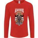 Anubis God of the Dead Ancient Egyptian Egypt Mens Long Sleeve T-Shirt Red