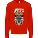 Anubis God of the Dead Ancient Egyptian Egypt Mens Sweatshirt Jumper Bright Red