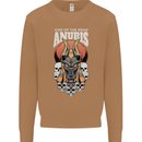 Anubis God of the Dead Ancient Egyptian Egypt Mens Sweatshirt Jumper Caramel Latte