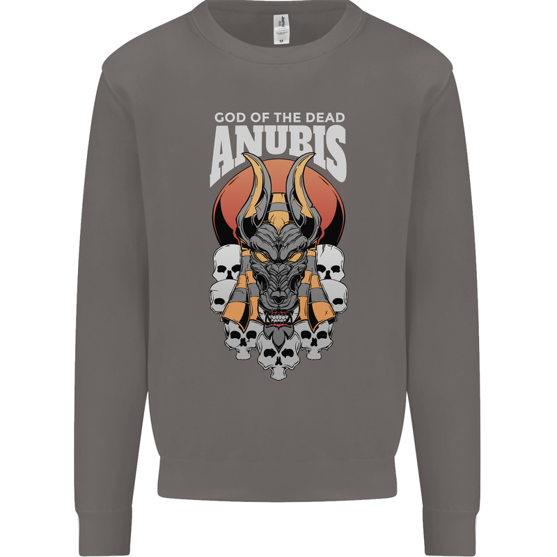 Anubis God of the Dead Ancient Egyptian Egypt Mens Sweatshirt Jumper Charcoal
