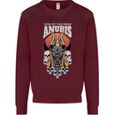 Anubis God of the Dead Ancient Egyptian Egypt Mens Sweatshirt Jumper Maroon