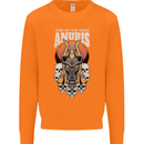 Anubis God of the Dead Ancient Egyptian Egypt Mens Sweatshirt Jumper Orange