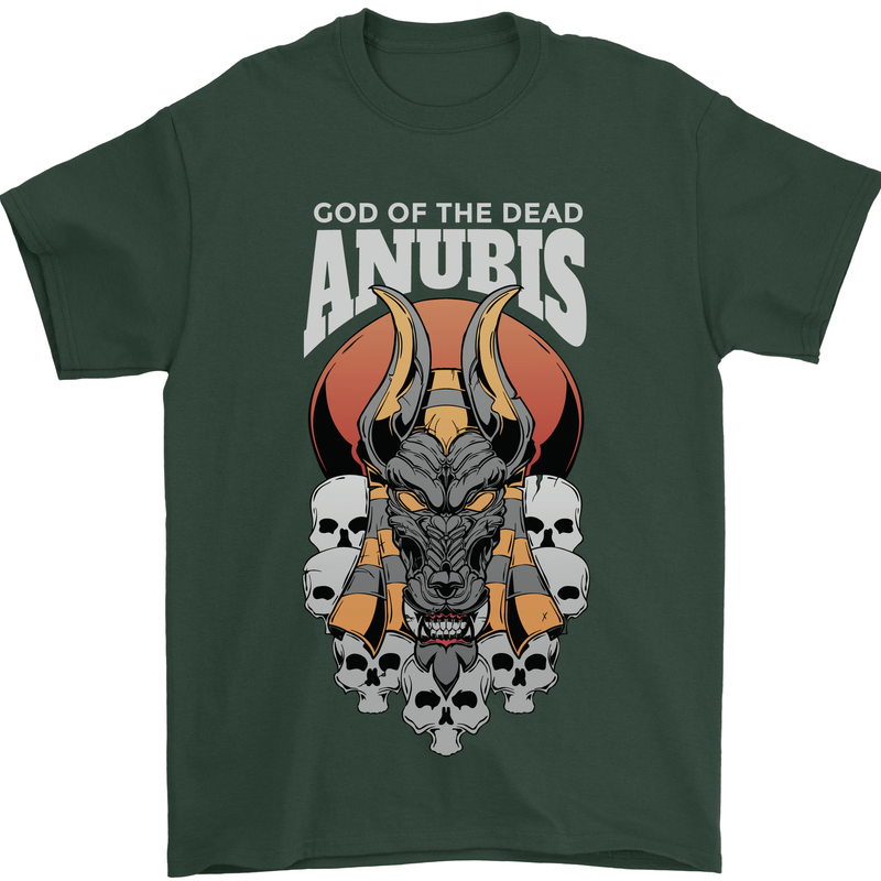 Anubis God of the Dead Ancient Egyptian Egypt Mens T-Shirt 100% Cotton Forest Green