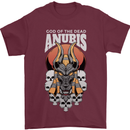Anubis God of the Dead Ancient Egyptian Egypt Mens T-Shirt 100% Cotton Maroon