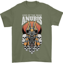 Anubis God of the Dead Ancient Egyptian Egypt Mens T-Shirt 100% Cotton Military Green