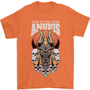 Anubis God of the Dead Ancient Egyptian Egypt Mens T-Shirt 100% Cotton Orange