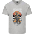 Anubis God of the Dead Ancient Egyptian Egypt Mens V-Neck Cotton T-Shirt Sports Grey