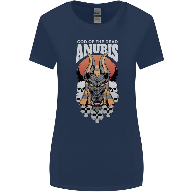 Anubis God of the Dead Ancient Egyptian Egypt Womens Wider Cut T-Shirt Navy Blue