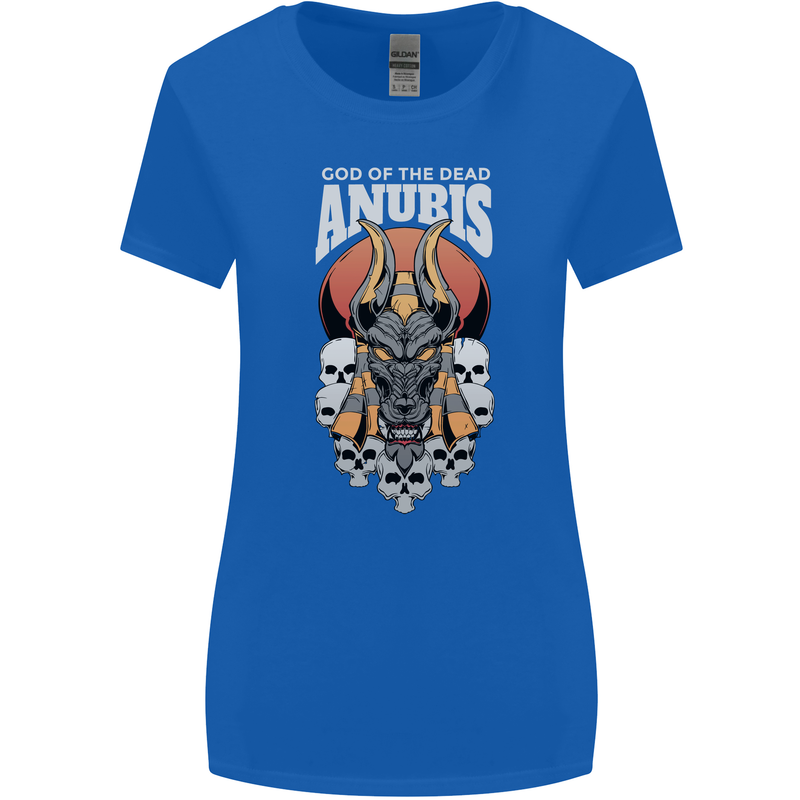 Anubis God of the Dead Ancient Egyptian Egypt Womens Wider Cut T-Shirt Royal Blue
