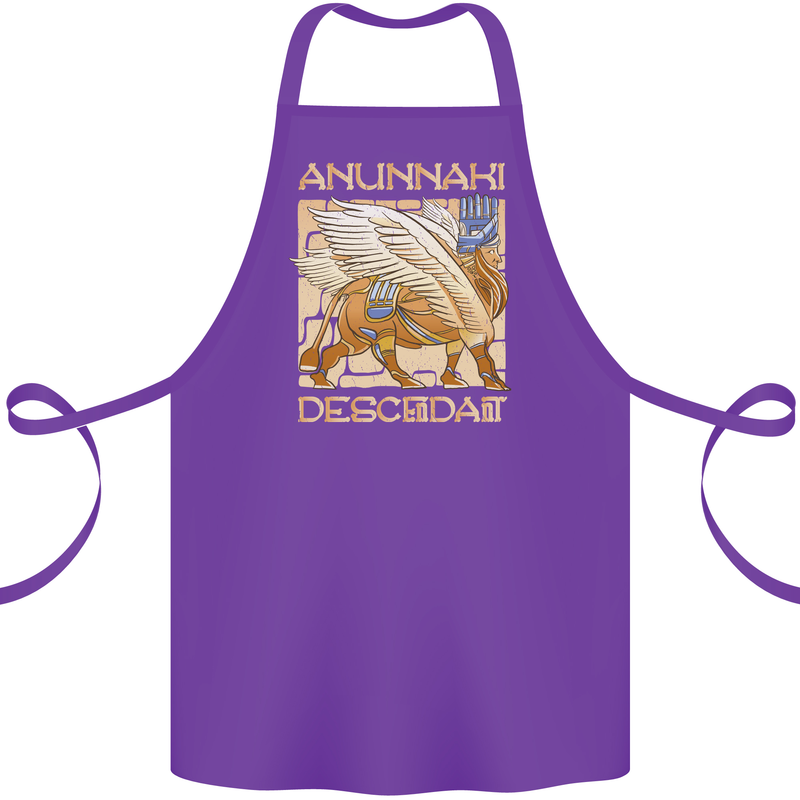 Anunaki Descendant Ancient Egyptian God Egypt Cotton Apron 100% Organic Purple