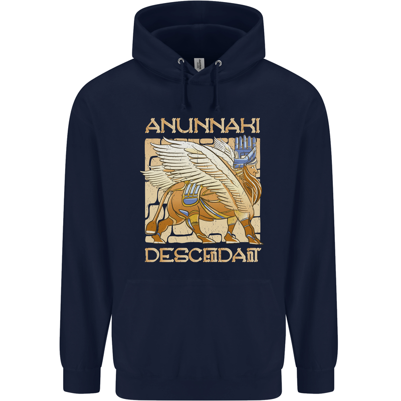 Anunaki Descendant Ancient Egyptian God Egypt Mens 80% Cotton Hoodie Navy Blue