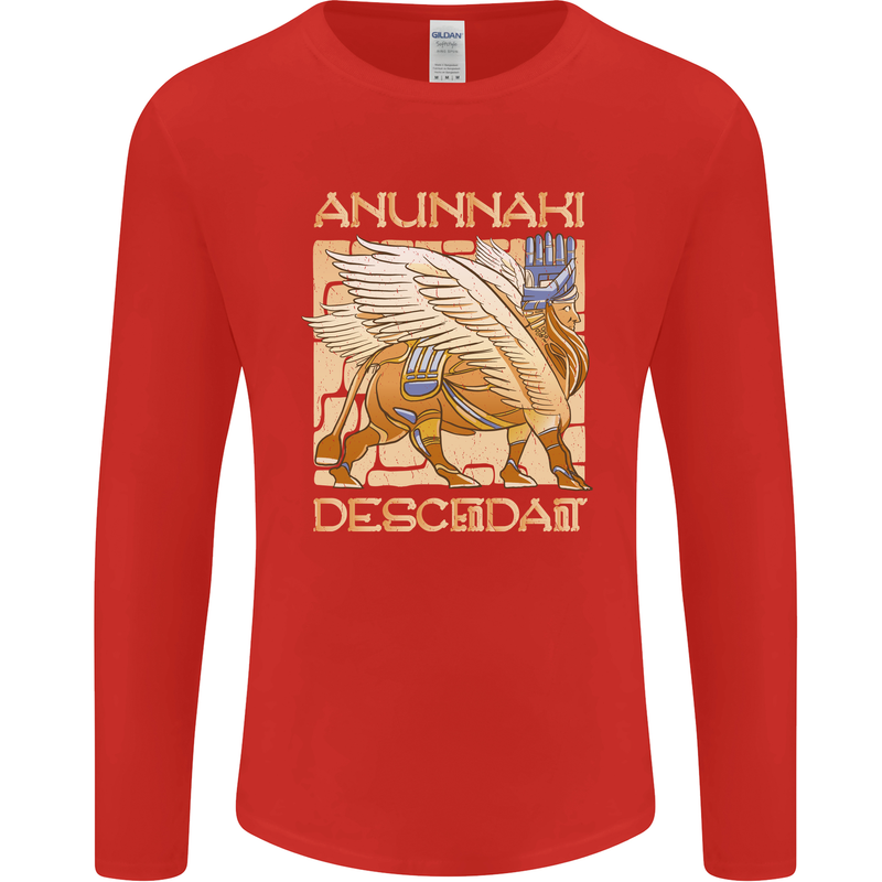 Anunaki Descendant Ancient Egyptian God Egypt Mens Long Sleeve T-Shirt Red
