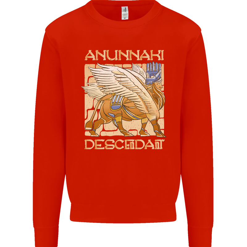 Anunaki Descendant Ancient Egyptian God Egypt Mens Sweatshirt Jumper Bright Red