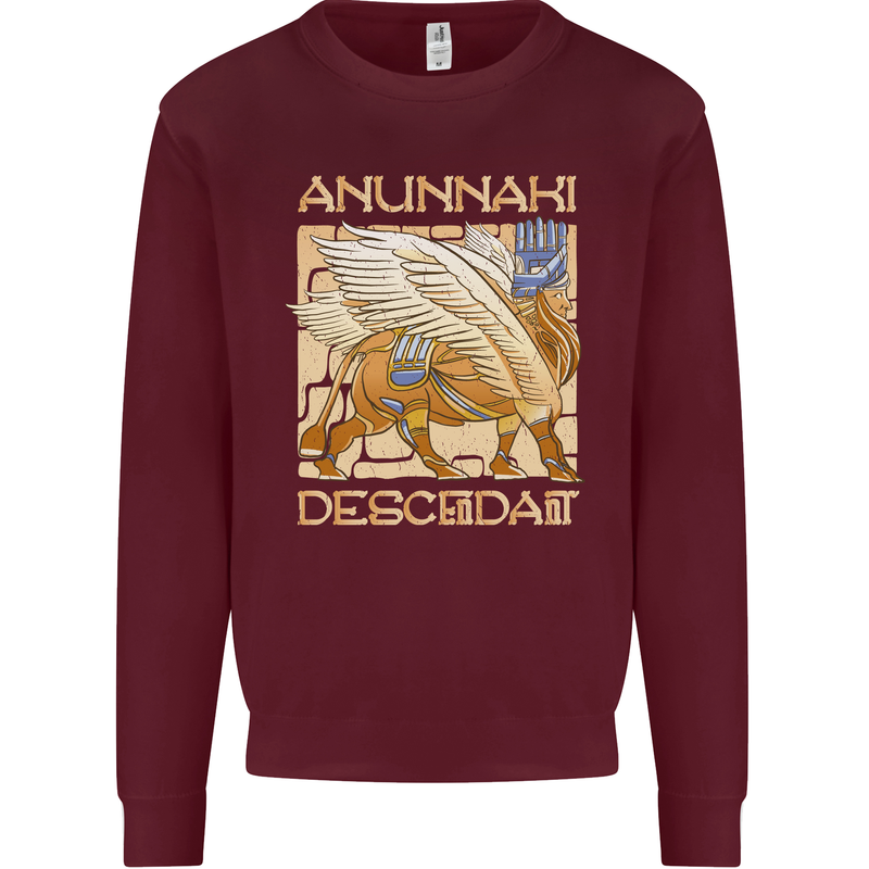 Anunaki Descendant Ancient Egyptian God Egypt Mens Sweatshirt Jumper Maroon