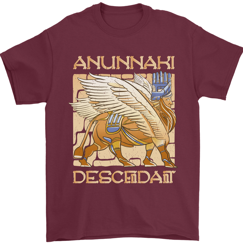 Anunaki Descendant Ancient Egyptian God Egypt Mens T-Shirt 100% Cotton Maroon