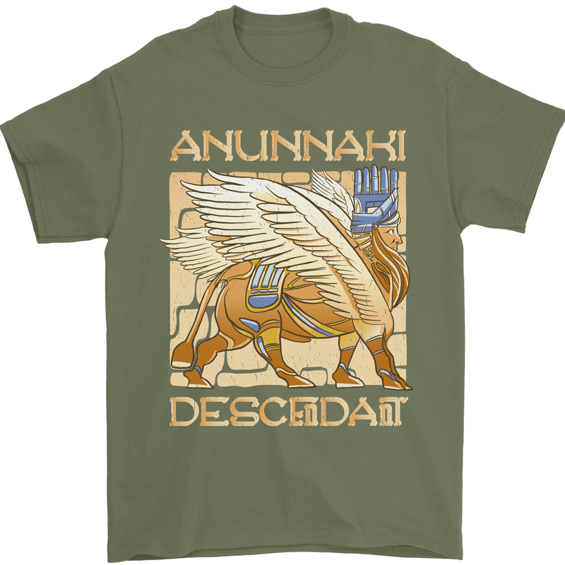 Anunaki Descendant Ancient Egyptian God Egypt Mens T-Shirt 100% Cotton Military Green