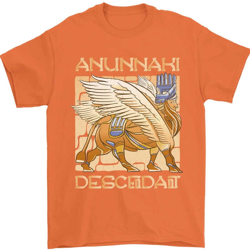Anunaki Descendant Ancient Egyptian God Egypt Mens T-Shirt 100% Cotton Orange