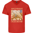 Anunaki Descendant Ancient Egyptian God Egypt Mens V-Neck Cotton T-Shirt Red