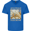 Anunaki Descendant Ancient Egyptian God Egypt Mens V-Neck Cotton T-Shirt Royal Blue