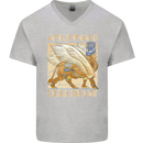 Anunaki Descendant Ancient Egyptian God Egypt Mens V-Neck Cotton T-Shirt Sports Grey