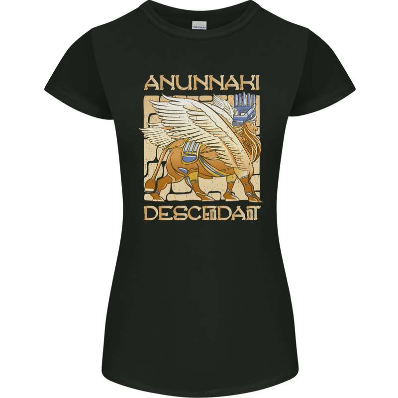 Anunaki Descendant Ancient Egyptian God Egypt Womens Petite Cut T-Shirt Black