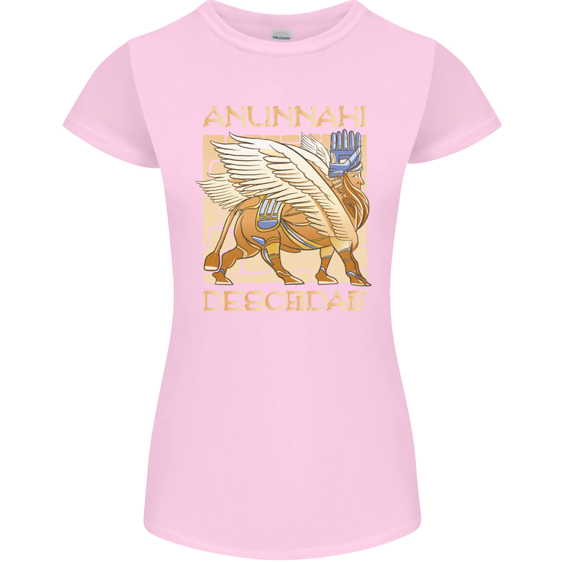 Anunaki Descendant Ancient Egyptian God Egypt Womens Petite Cut T-Shirt Light Pink
